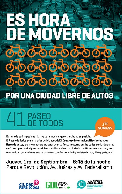 Invitación – 41º Paseo de Tod@s / Hacia Ciudades Libres de&nbsp;Autos