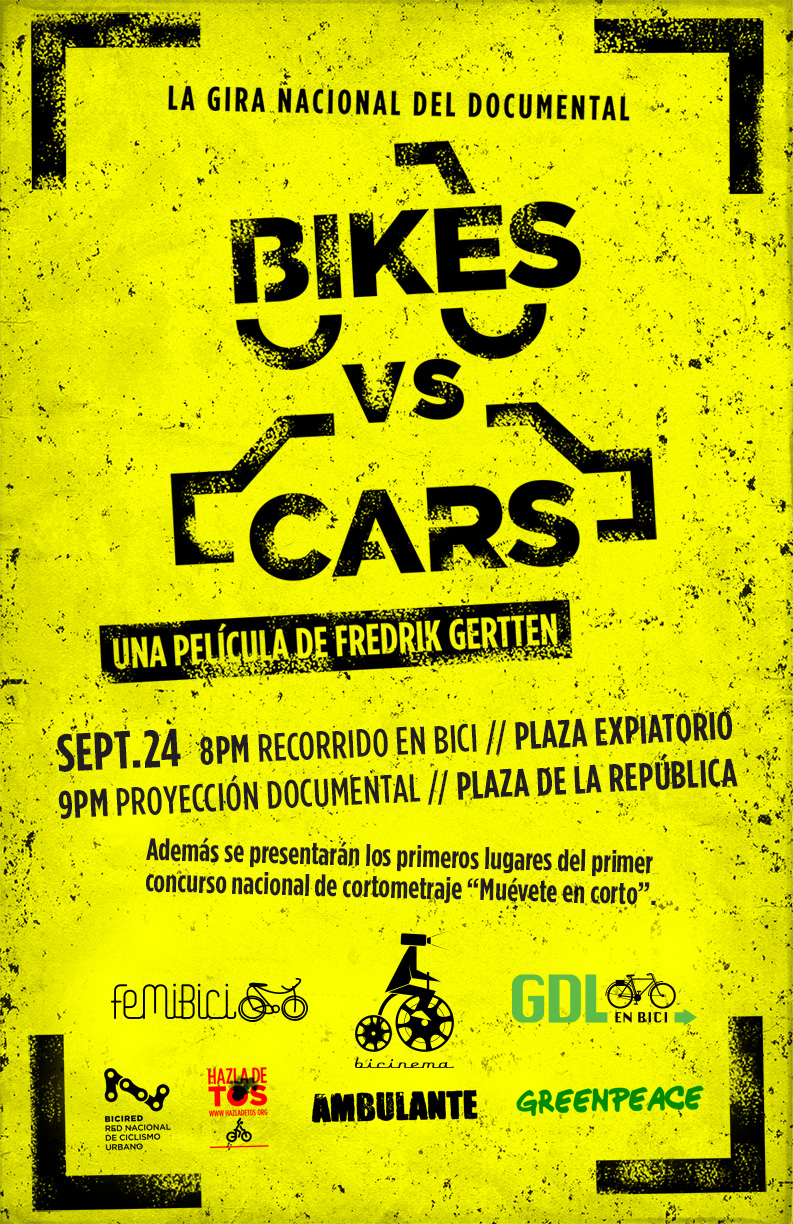 Proyección del documental bikes vs cars