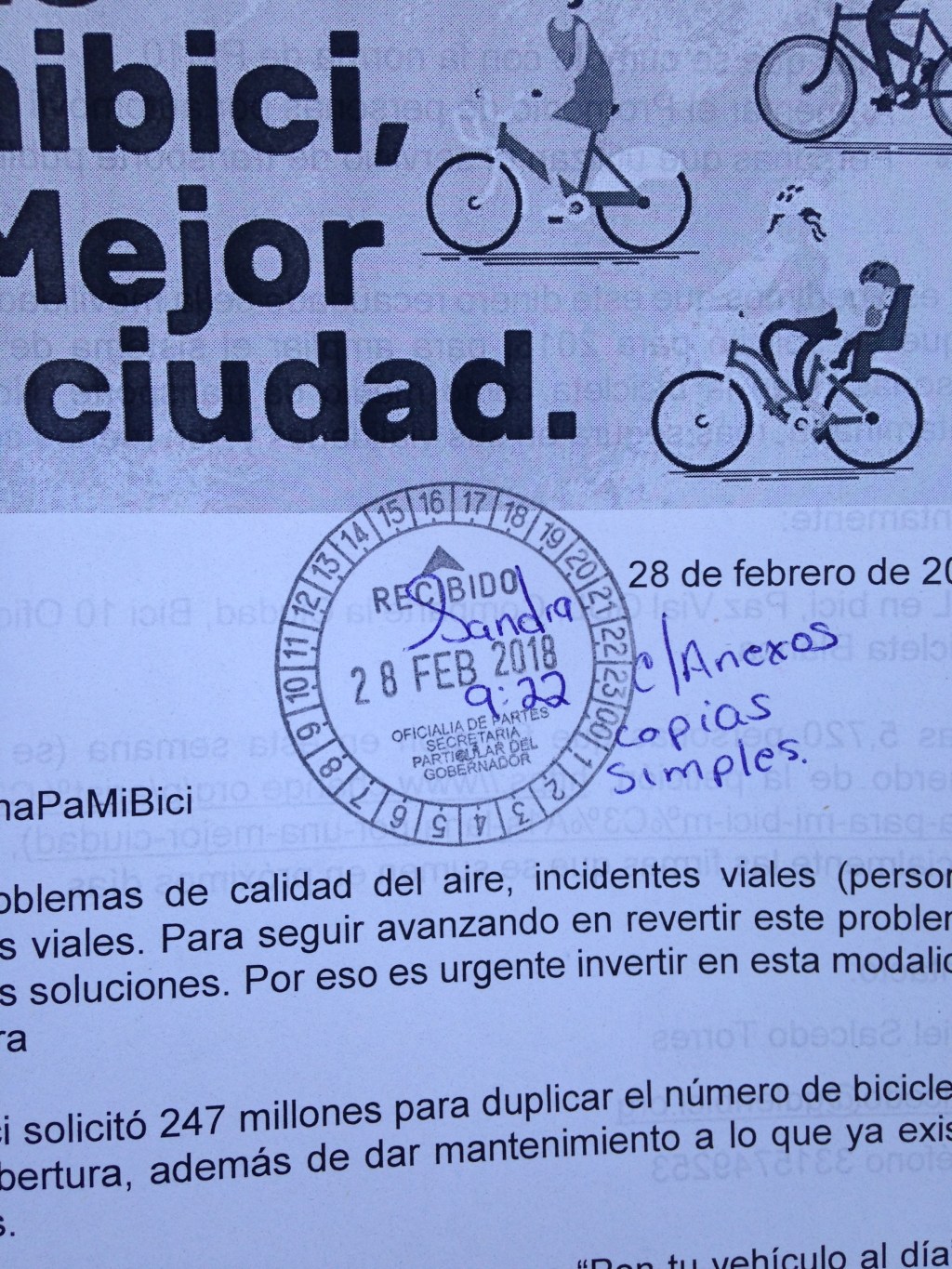 5,720 firmas, en una semana, que apoyan #MasLanaPaMiBici para Aristoteles Sandoval