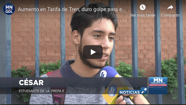 Aumento en Tarifa de Tren, duro golpe para estudiantes