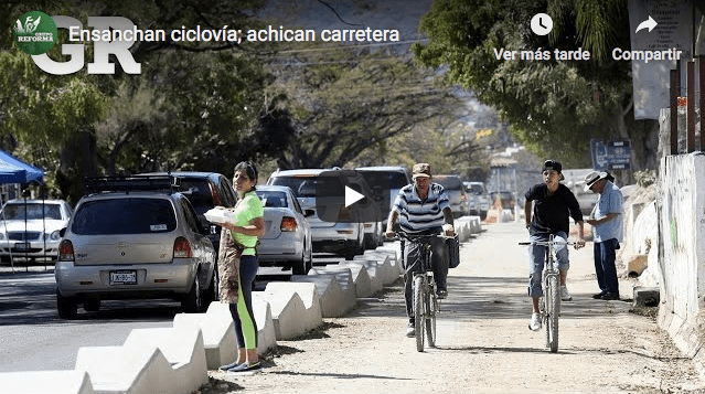 Ensanchan ciclovía; achican carretera